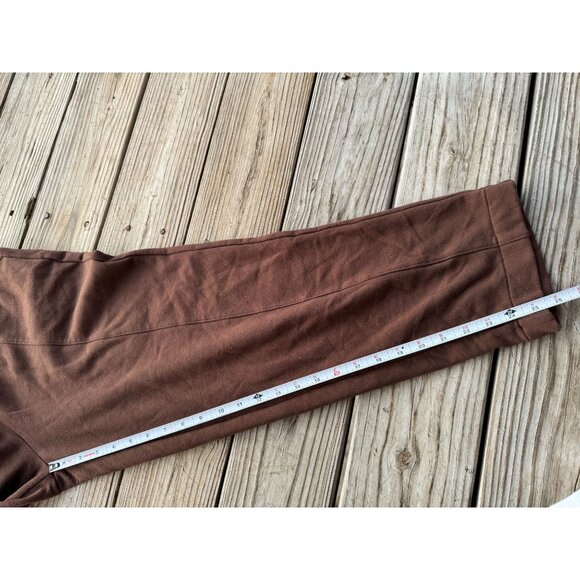 Madewell Brown Ribbed Seamed Pockets Sweatpants Lounge Pants Women's Medium - Picture 5 of 8